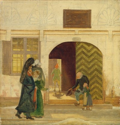 Outside the Odense Poorhouse by Wilhelm Bendz